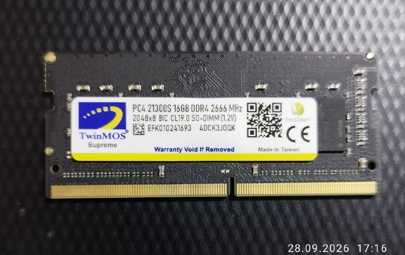 DDR4 16 ГБ 2666 МГц SO-DIMM