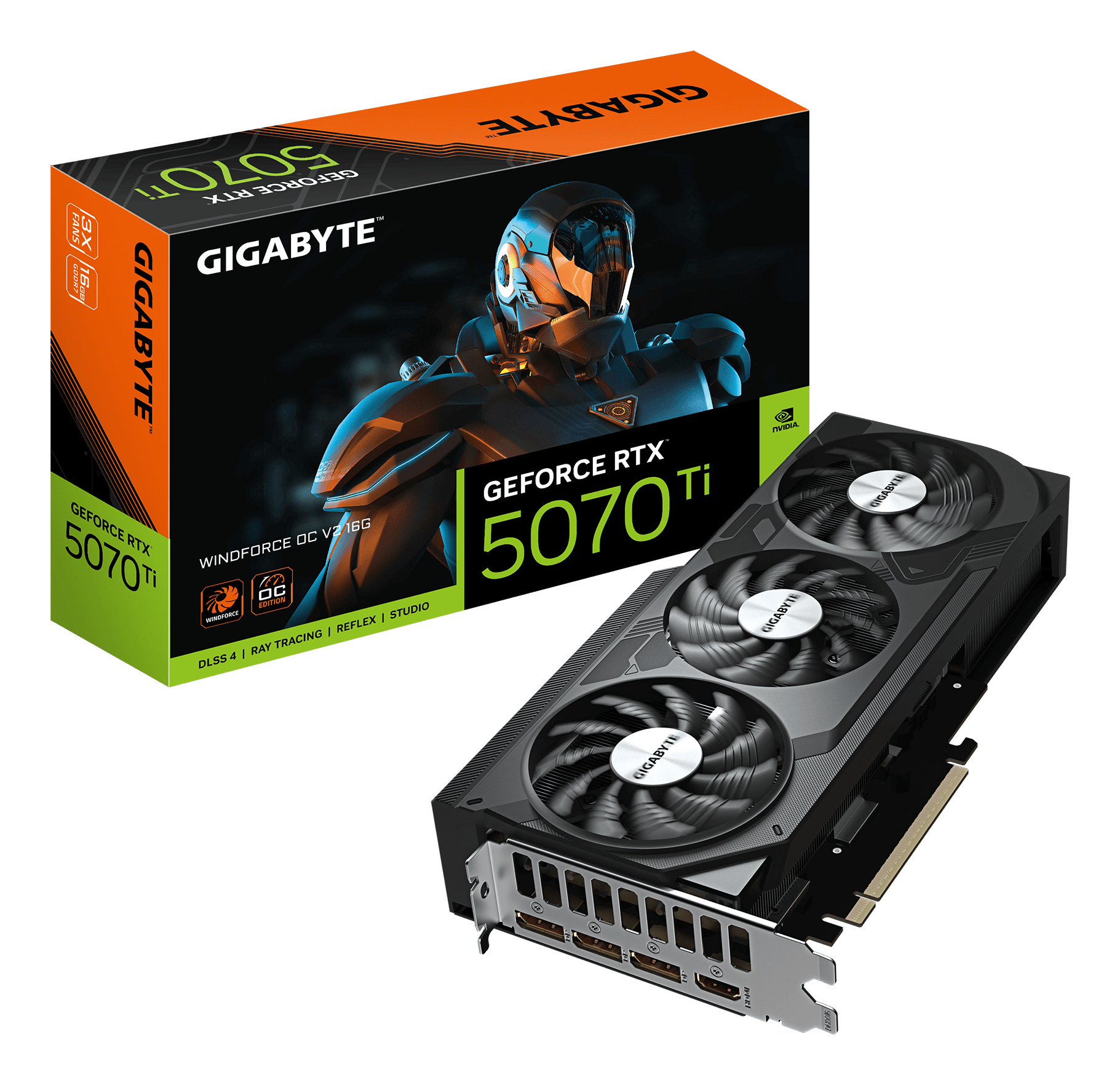 GIGABYTE RTX 5070 Ti WINDFORCE 16 ГБ