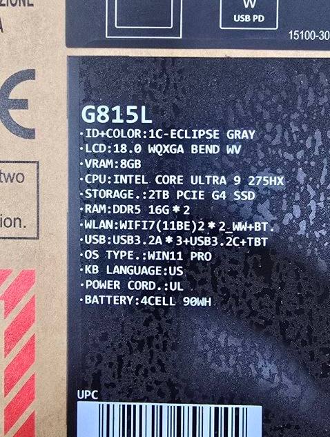 ASUS STRIX G18 Core Ultra 2