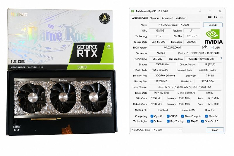 Palit RTX 3080 GameRock 12 ГБ